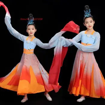 2023 tradițională chineză copii performanță hanfu rochie de floarea națională broderie folk costume de dans oriental hanfu rochie