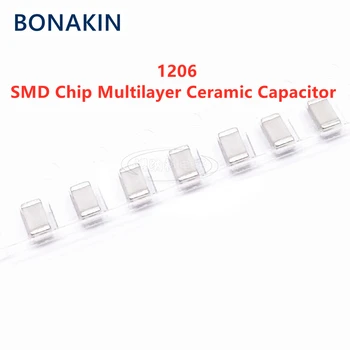 20BUC 1206 39NF 50V 100V 250V 393J 0.039 UF 5% C0G NPO SMD Chip Condensator Ceramic Multistrat