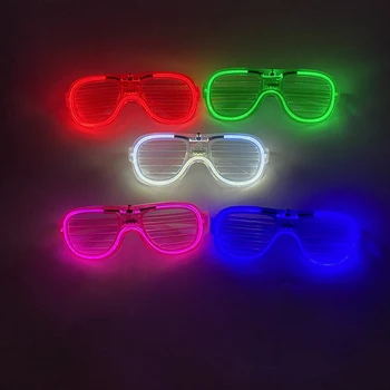 20buc LED Ochelari Shutter Shades Aprinde Ochelari Femei Bărbați Inima Bastoane Strălucire Strălucire Petrecere ochelari de Soare de Crăciun, Halloween Consumabile