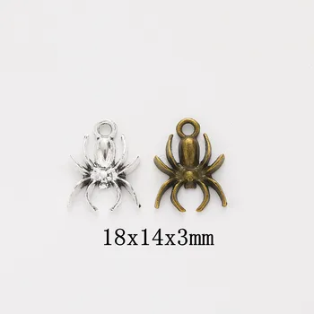 20buc/Lot Vintage Aliaj de Zinc Farmecul Halloween 18x14mm Spider Pandantive Bijuterii Colier Bratara Cercei DIY Meșteșug Accesorii