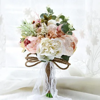 24cm Artificiale Mireasa cu Flori de Nuntă Decorațiuni Cadouri în aer liber Flores Artificiales Para Decoracion Hogar