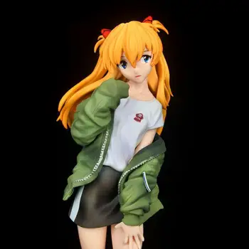 25cm Anime Asuka Langley Soryu Figura Primară de Culoare Aur Model de Păpușă Jucărie Cadou din PVC figurina Adult Modelul de Colectare Papusa Jucării