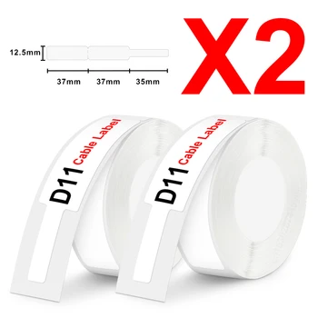 2PK Niimbot D11 Cablu Eticheta Autocolant D11 D110 Etichetă Albă de Hârtie DIY Etichete Auto-adezive Banda pentru Niimbot D11 D110 Imprimantă de Etichete