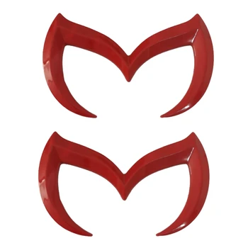 2X Rosu Rău M Logo Emblema, Insigna Decal Pentru Mazda Model caroserie Spate Portbagaj Decal Autocolant Eticheta Accesorii pentru Decor