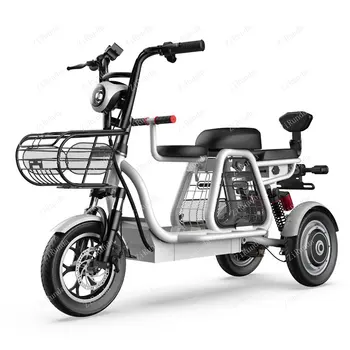 3 Jante de 12 țoli Biciclete Electrice Litiu Baterie 48V 400W Biciclete Electrice Părinte Copil cu Bicicleta E