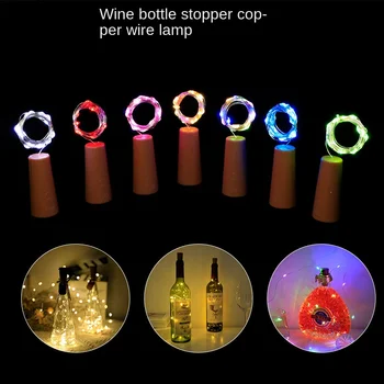 30 BUC LED sticla de vin dop de lumină buton baterie de Crăciun de decorare dormitor creative aranjament șir de lumină
