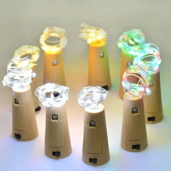 30 BUC dop Sticla LED-uri culoare lumina sârmă de cupru lanț ușor decor de Crăciun lumina lanț șir Sticla de vin lumină
