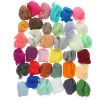 36 Culori Fire din Fibre de Rătăcire Pentru Împâslire Simțit Meserii Pompoms Pentru Împâslire DIY de Mână ( Mixt Color )