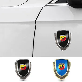3D Meta Masina Autocolant Auto Ușa Scut Emblema caroserie de Protecție Autocolant Pentru Stilo Abarth Palio Bravo, Doblo Pentru Fiat 500, Punto