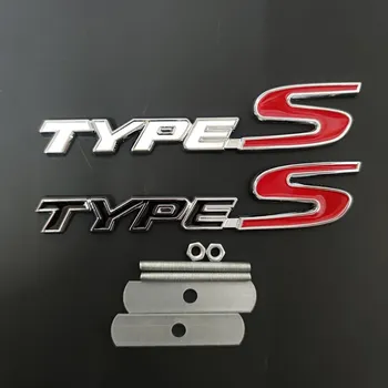 3D Metal de Tip S Grill Grila Fata cu Emblema, Insigna Autocolant Decal pentru Honda Civic Tipuri CRV HRV Acord se Potrivesc de Styling Auto Accesorii