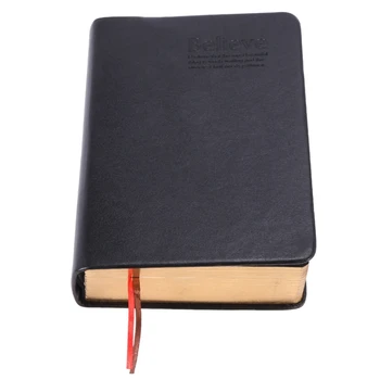 3X Hârtie Groasă Notebook, Notepad PU+Hârtie de Biblie Jurnal Cartea Jurnalele Agenda Planner Scoala Rechizite de Birou Negru+Aur