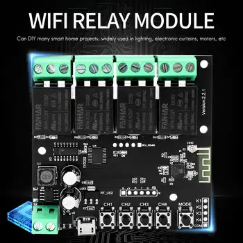 4CH Tuya Comutator Comutator WiFi Module Releu de Viață Inteligentă APP Control de la Distanță Inteligent Timer pentru Smart Home Switch
