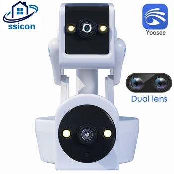 4MP Yoosee WIFI Camere Wireless 4mm Dual Lentilă Interioară Smart Home Securitate CCTV aparat de Fotografiat Două Moduri Audio