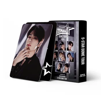 55pcs/set StrayKids SK 5 STELE DOMETOUR Album Lomo de Carduri fata-verso Carte la Întâmplare Hwang Hyun-jin FELIX Imprimate Foto Cadou Kpop