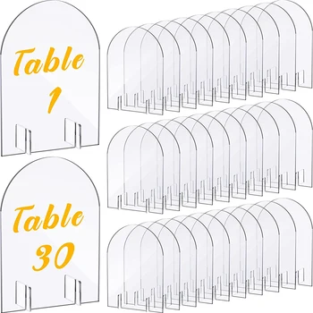 5PCS Clar Acrilic Gol Arch Square Stand Loc de Card de Nume de Tabel Numărul de Card Digital DIY Petrecere de Nunta de Masă Numărul de Înmatriculare Decor