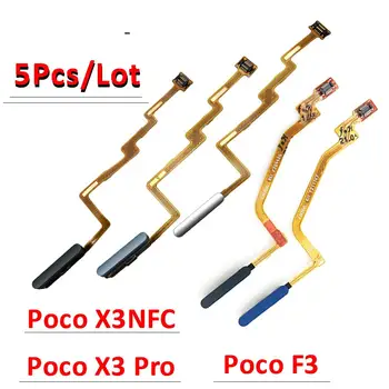 5Pcs，100% Original Pentru Xiaomi Poco X3 NFC / Poco X3 F3 Pro M4 4G Butonul Home de Amprente Touch ID Senzor Conector Cablu Flex