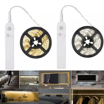 5V Benzi cu Led-uri Lumini de Banda Cu Lumini Senzor de Mișcare Sub Cabinet de Lumini Pentru TV Iluminare Dormitor Petrecere de Vacanță Decorare