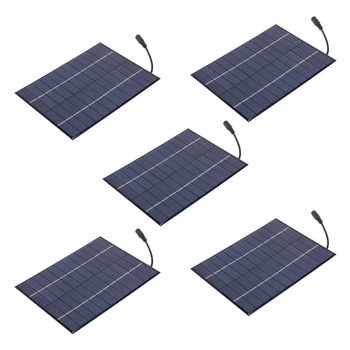 5X 12V 5.2 W Mini-Panou Solar Policristalin Celule Solare de Siliciu Epoxidice Solar DIY Modulul de Sistem Încărcător de Baterie + Ieșire