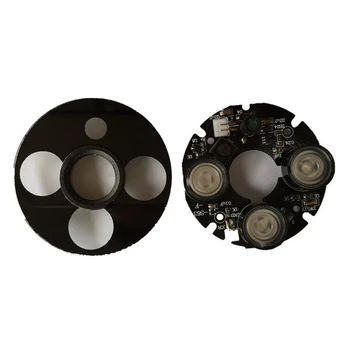 5X 3 Matrice de Led-uri IR Spot de Lumină în Infraroșu 3X IR LED-uri Bord Pentru CCTV aparat de Fotografiat Viziune de Noapte (53Mm Diametru)