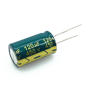 5pcs/lot 120UF de înaltă frecvență joasă impedanță 450v 120UF aluminiu electrolitic condensator dimensiune 18*30 mm 20%