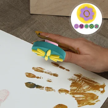 6 Buc Eva Burete De Etanșare Instrument De Materiale Pentru Pictura Stamper Adulți Desen Stamper Bureți Copil Instrumente