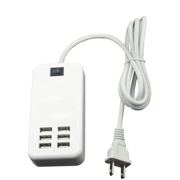 6 Porturi USB Încărcător de Telefon HUB 10W 2A Desktop Priză de Încărcare Extensie Soclu Adaptor pentru Plug SUA