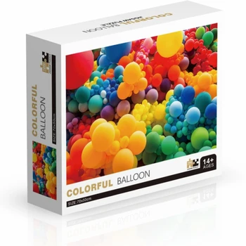 70*50cm Adult Puzzle 1000 Piese Hârtie Jigsaw Puzzle-uri Colorate, Baloane Pictura Celebra Serie Învățare Educație Jucarii artizanale
