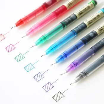 7Pcs Colorate Drept Lichid Pix cu Gel Font Artistic Creativ Neutru Pen Scoala de Afaceri Rechizite de Birou Evidențiere