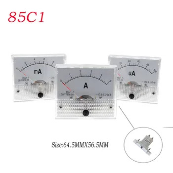 85C1 Ampermetru dc Analogic de Curent Contor de Panou Mecanic Tip Pointer 1/5/10/20/30/50/100/200/300/500mA O