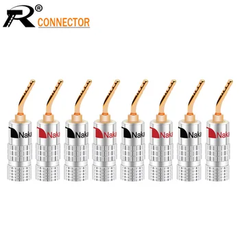 8PCS Banană 2mm Plug Nakamichi Placat cu Aur Cablu Difuzor Pin Înger Sârmă, Șuruburi de Blocare a Conectorului Muzicale Audio HiFi