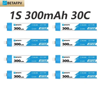 8pcs/lot BETAFPV BT2.0 1S 300mAh Baterie 4.35 V 30C/60C Lipo pentru Cetus FPV Googles Mici Tuși Drone Meteor65