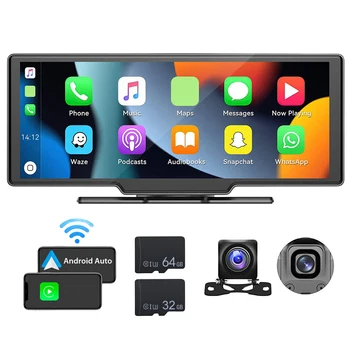 9.3 Inch Dash Cam Retrovizoare Camera Wifi Carplay si Android Auto 4K DVR Navigare GPS Recorder Video de Bord Video Recorder