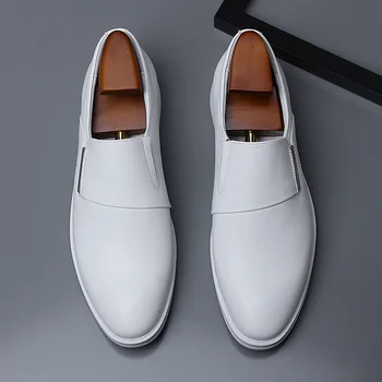 A subliniat Toe Split din Piele Barbati Casual Formale Mocasini de Afaceri de Nunta pantofi Oxfords zapatillas de hombre de Moda Rochie de Pantofi