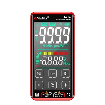 ANENG 621A Inteligent Multimetru Digital Touch Screen Multimetro Tester pentru Tranzistor 9999 Contează True RMS DC/AC 10A Metru