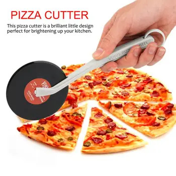 Acasă Profesionale Spin Proaspătă Felie De Pizza Cutter Disc De Vinil Design Pizza Wheel Cutter De Bucatarie Bakeware Accesorii Pizza Instrumente