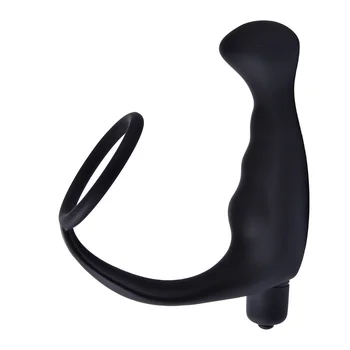 Adult Sex Toys 10 Frecvența De Prostata Blocare Inel De Silicon Vibrator Anal Plug De Sex Masculin Masaj
