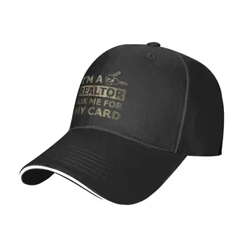 Agent Imobiliar Imobiliare Card Clasic De Baseball Capac Reglabil Se Potrivește Bărbați Femei Câmpia Joasă Profil Pălărie Neagră