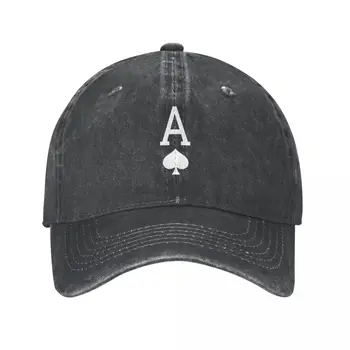 Alb și negru Asul de Pică carte de joc Pălărie de Cowboy Pălărie de Golf Om Snap Back Hat Hat Pentru Barbati Femei