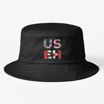 Amuzant Statele Unite Ale Americii Amuzant Canadia Ne-Eh American Găleată Pălărie Băieți Sport Casual Culoare Solidă De Vara Femei Pește Negru Hip Hop Capace Mens