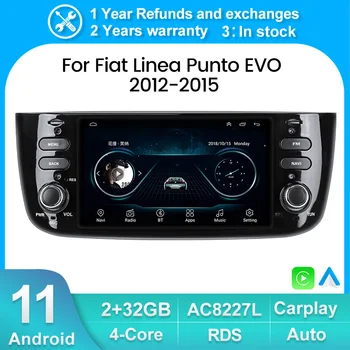 Android 11 All In One Radio BT Carplay Pentru Fiat Linea, Punto EVO 2012-2015 Auto Video Player Sistem Inteligent RDS Navigare GPS