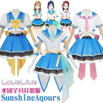 Anime Iubesc Viata! SIF2 Soare Aqours Ruby Mari Chika Toți Membrii Costum Joc Minunat SJ Cosplay Costum Petrecere Tinuta Casual Femei