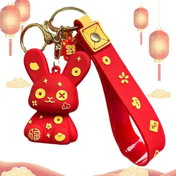 Anul Nou Chinezesc Breloc Iepuras Drăguț Bunny Brelocuri Agatat Ornament Creativ Cadou De Anul Nou Iepure Pandantiv Pandantiv Cheie De Masina
