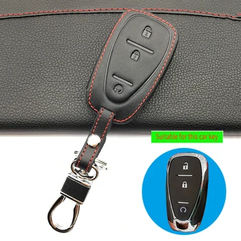 Autentice din piele de cheie de masina acoperi caz, stabilite pentru Chevrolet Laudă moda barbati 3 buton de telecomanda breloc Cheie de Protecție acoperă