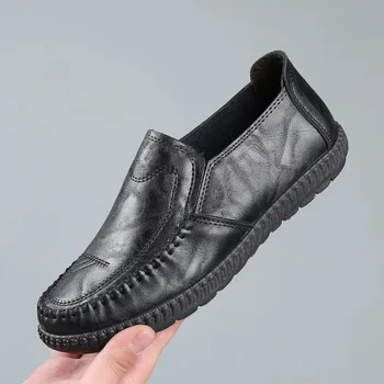 BCEBYL Noua Moda Primavara Vara Toamna Casual, cu talpi Groase Mocasini Respirabil Gol Adidași Pantofi din Piele Zapatos De Hombre