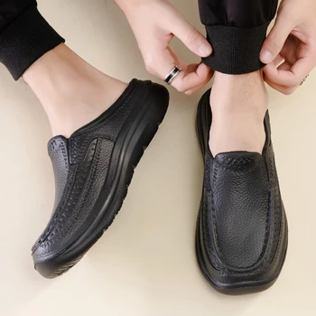 Baotou Casual, Papuci De Oameni Leneși Sandale Ușoare, Non-Alunecare De Papuci De Plajă Rezistent La Apa De Mari Dimensiuni Platforma Sandale Pentru Barbati