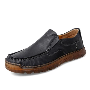 Barbati din piele Pantofi Casual Barbati Mocasini Retro Ușor Mocasini Respirabil Slip-on pentru Bărbați Pantofi pentru Condus Manual Pantofi italieni