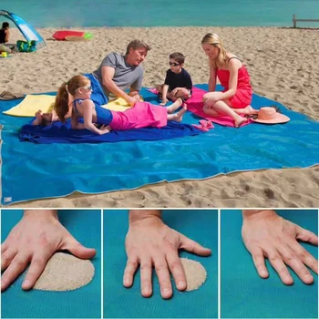 Beach Blanket Sandproof 200 X 200cm Impermeabile Saltea Plaja Usoare Pătură de Picnic pentru Călătorie camping Drumetii Sport