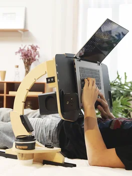 Birou Pentru Laptop Pat Dormitor Acasă Reglabil Plat Minciuna Uita-Suport De Masa Din Lemn