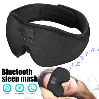 Bluetooth Dormit Căști 3D Wireless Muzica Masca de Ochi Bluetooth 5.2 Dormi cu Cască cu Microfon Reglabil Moale legat la Ochi