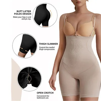Body Femei Shapewear Full Body Shaper Burtica Control Hip Fund De Ridicare Corset Coapsei Reductivă Slăbire Talie Antrenor Lenjerie